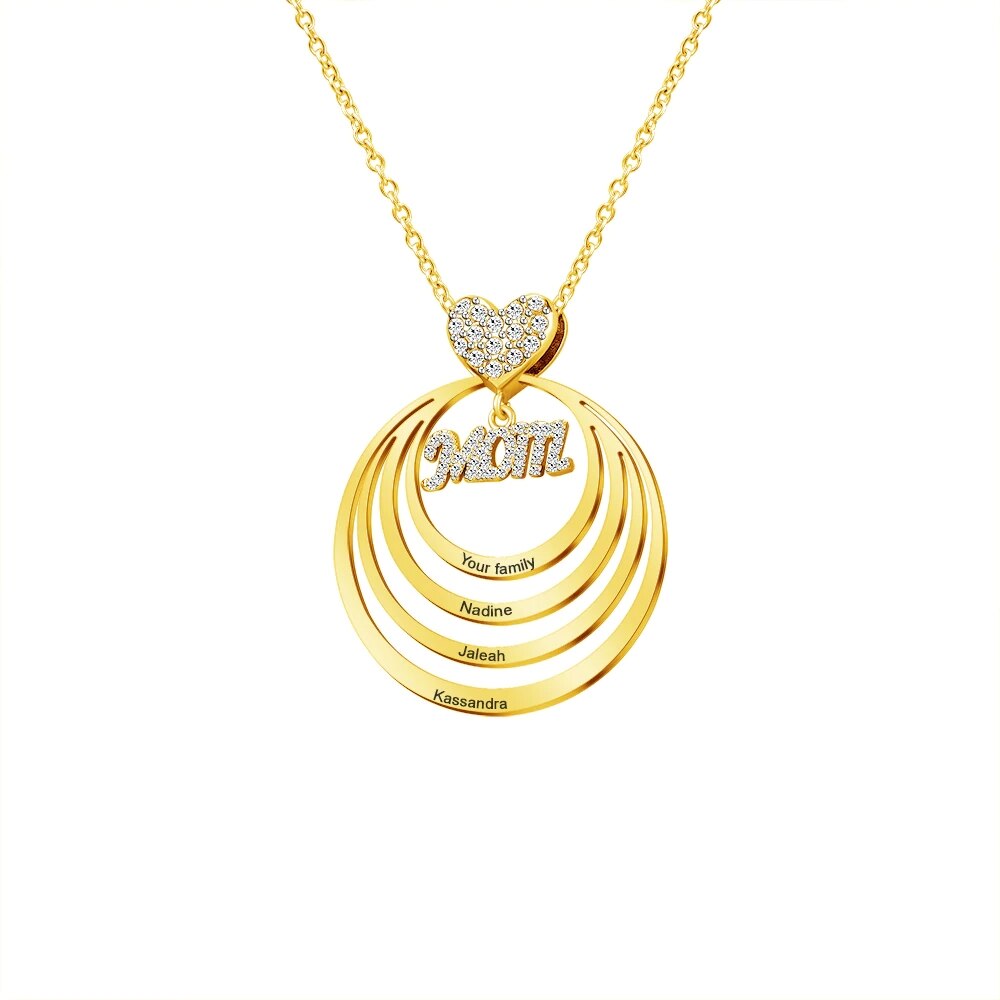 Custom MOM Infinite Love Name Necklace Personalized Kids Names Pendant - MERGE.DAY.1.FREESTYLE