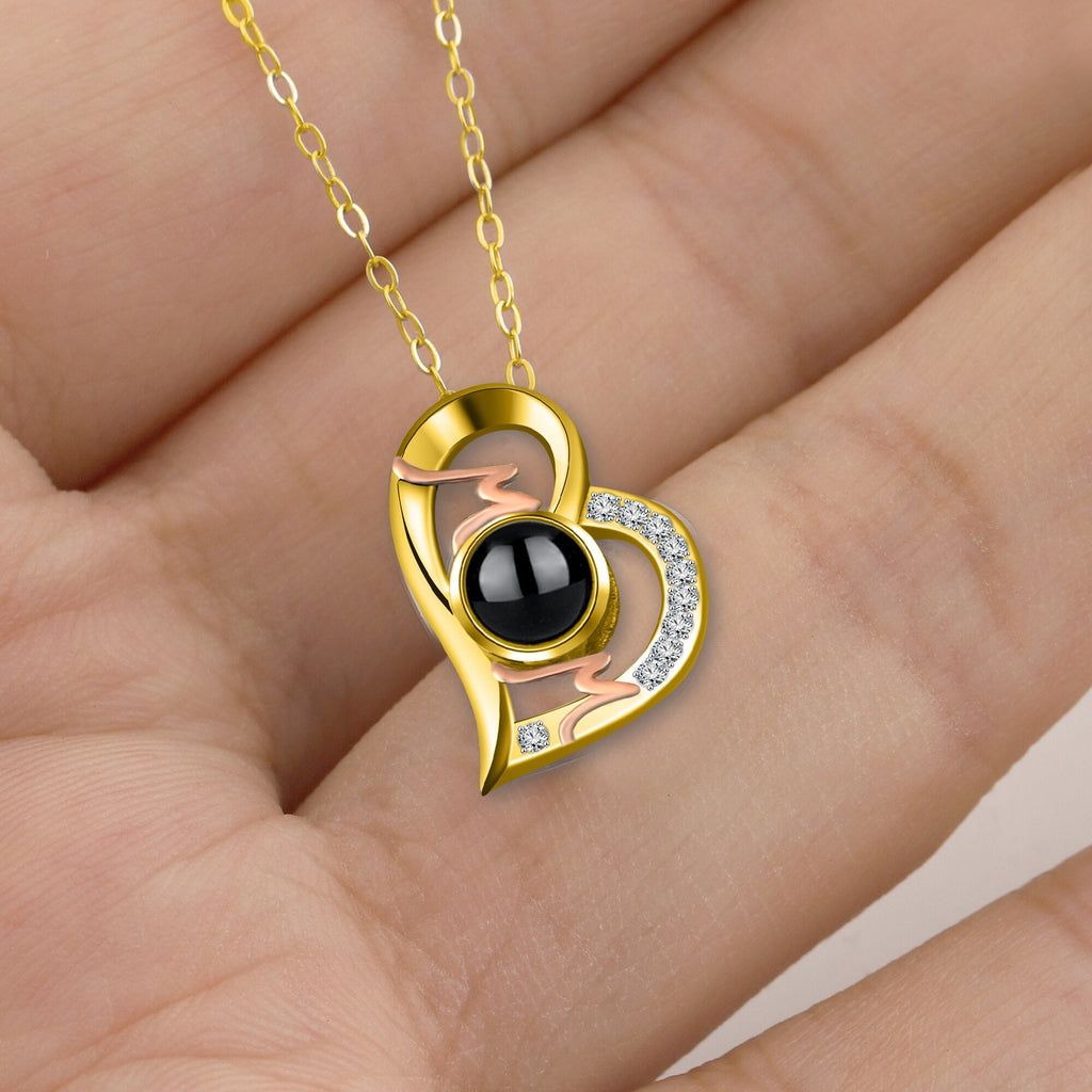 Heart Projection Necklace Personalized Photo MOM Pendant - MERGE.DAY.1.FREESTYLE