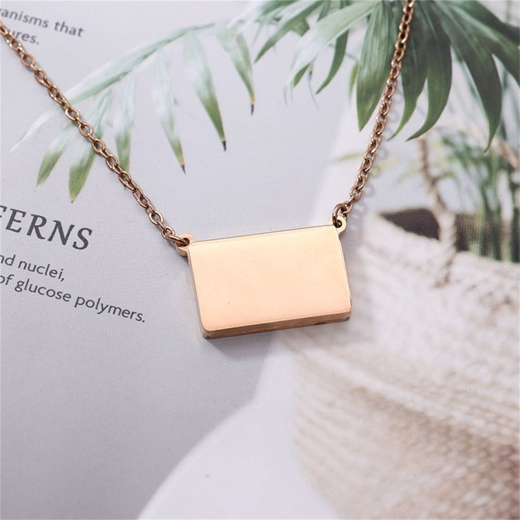Pull-Out Envelope Necklace Personalized Engraved Photo Locket Unique Pendant - MERGE.DAY.1.FREESTYLE