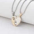 1 Set Couple Charm Cat Pendant Necklace Women Men Stainless Steel Girl Gift Jewelry Blue Cololr - MERGE.DAY.1.FREESTYLE