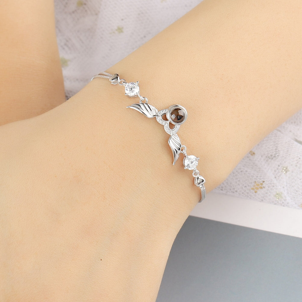Personalized Photo 100 Languages Projection Bracelet for Angle Wing Memory Bracelets - MERGE.DAY.1.FREESTYLE