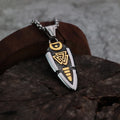 Viking Odin's Spear Gunnier Titanium Steel Personalized Double Sided Rune Pendant - MERGE.DAY.1.FREESTYLE