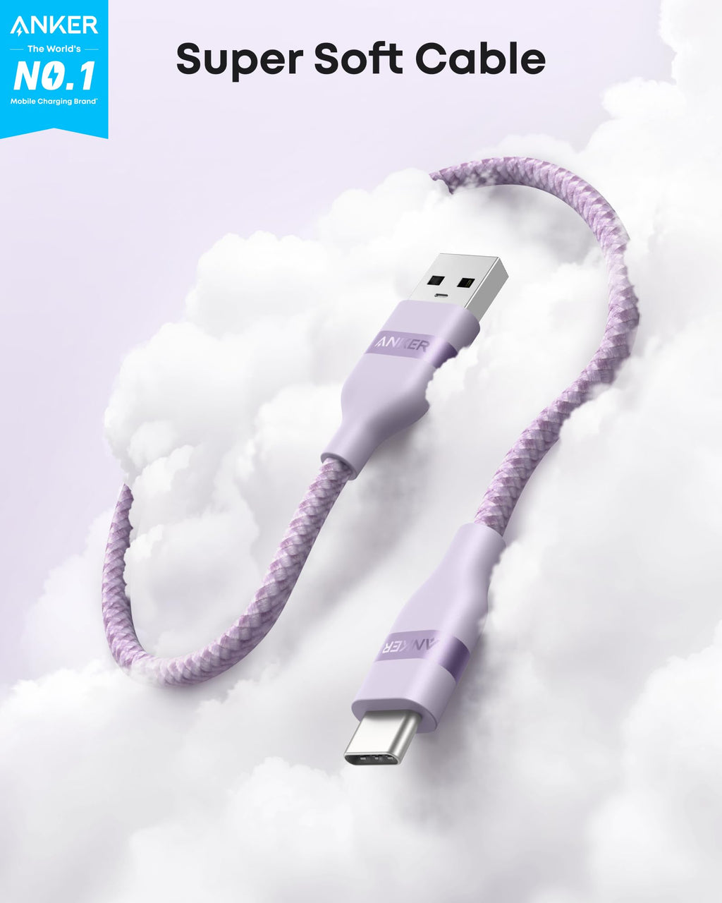 Anker USB-A to USB-C Cable (3 ft / 6 ft, Upcycled-Braided) - MERGE.DAY.1.FREESTYLE