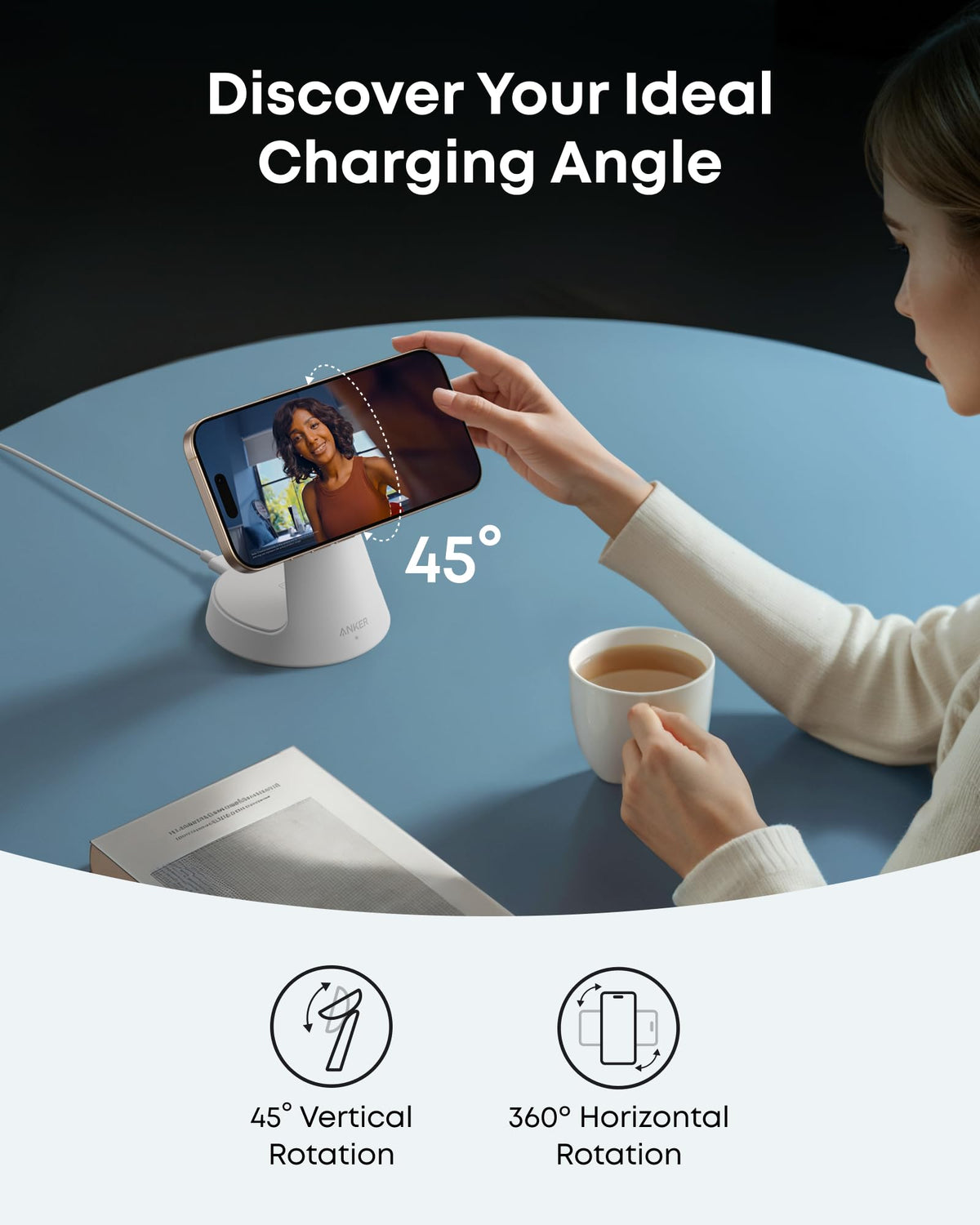 Anker MagGo Wireless Charging Station (3-in-1, Dock Stand) - MERGE.DAY.1.FREESTYLE