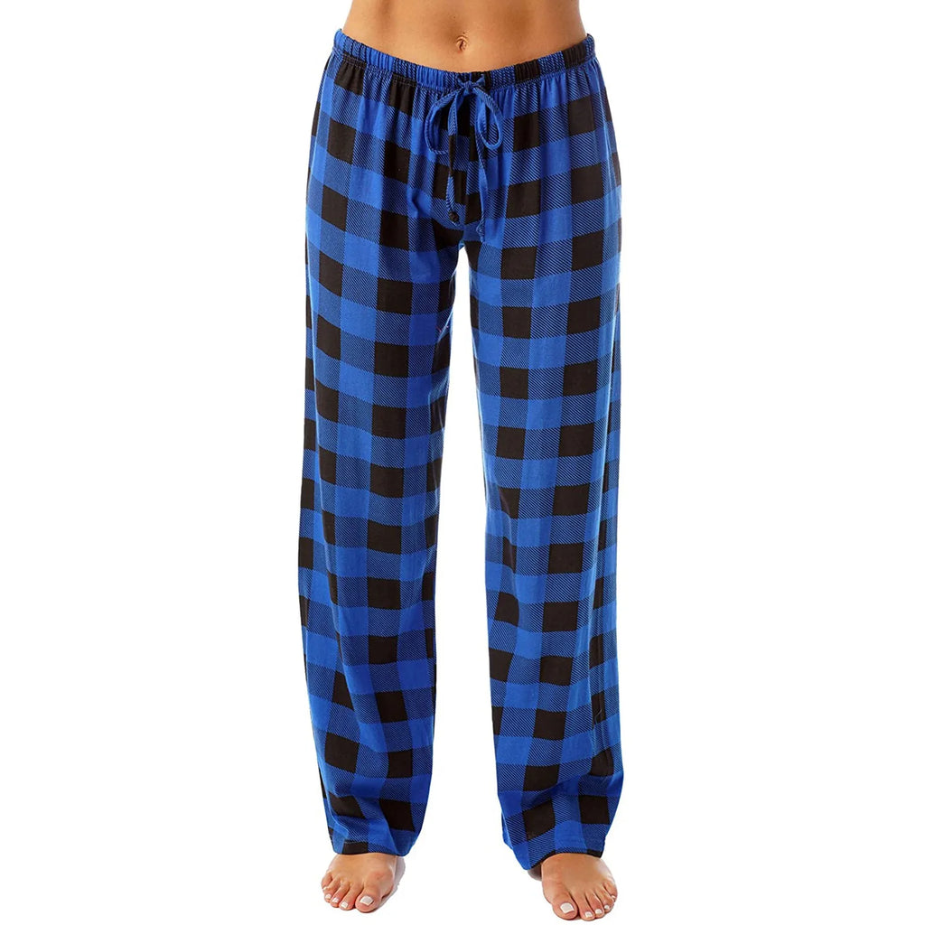 Women Christmas Pajama pants Autumn Winter Plaid Printed Pants - MERGE.DAY.1.FREESTYLE