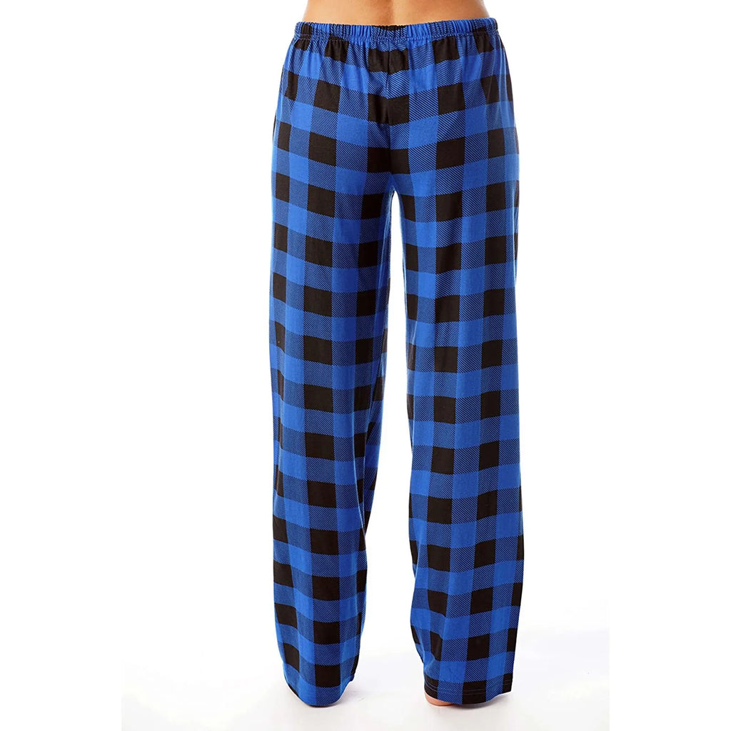 Women Christmas Pajama pants Autumn Winter Plaid Printed Pants - MERGE.DAY.1.FREESTYLE