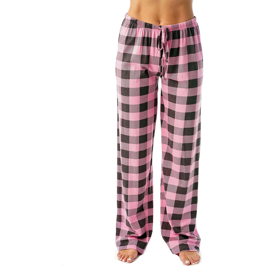 Women Christmas Pajama pants Autumn Winter Plaid Printed Pants - MERGE.DAY.1.FREESTYLE