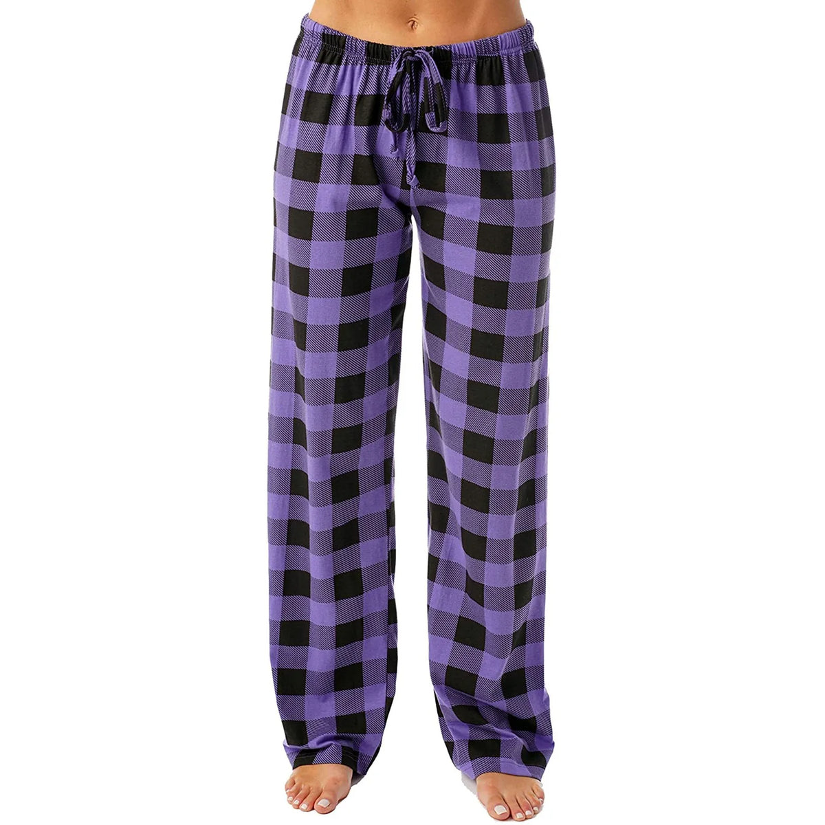 Women Christmas Pajama pants Autumn Winter Plaid Printed Pants - MERGE.DAY.1.FREESTYLE