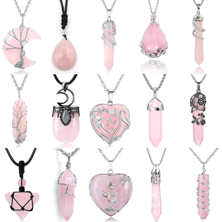 rose quartz pendant - MERGE.DAY.1.FREESTYLE