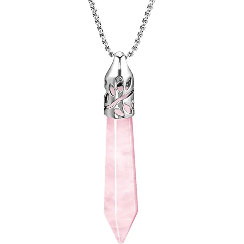 rose quartz pendant - MERGE.DAY.1.FREESTYLE