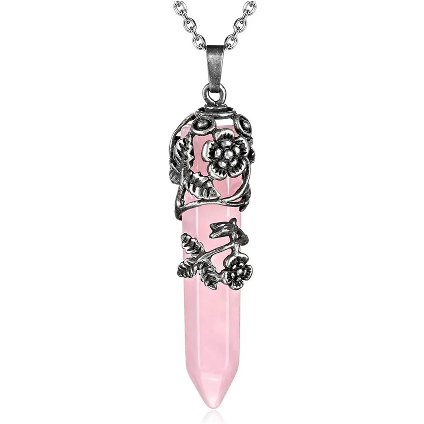 rose quartz pendant - MERGE.DAY.1.FREESTYLE