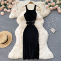 Dress Sexy Cut Out Waist Package Hips Split Bodycon Dress Vestidos Sundress - MERGE.DAY.1.FREESTYLE