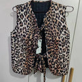 Spring/Summer V-neck Bow Decoration Fashion Leopard Pattern Vest - MERGE.DAY.1.FREESTYLE