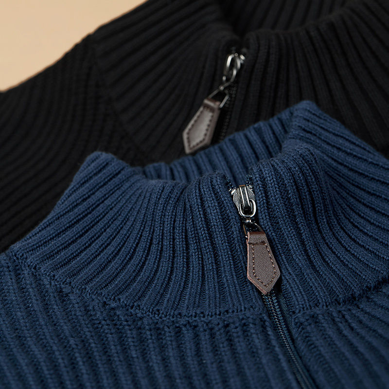 2024 half-high collar zipper sweater - MERGE.DAY.1.FREESTYLE