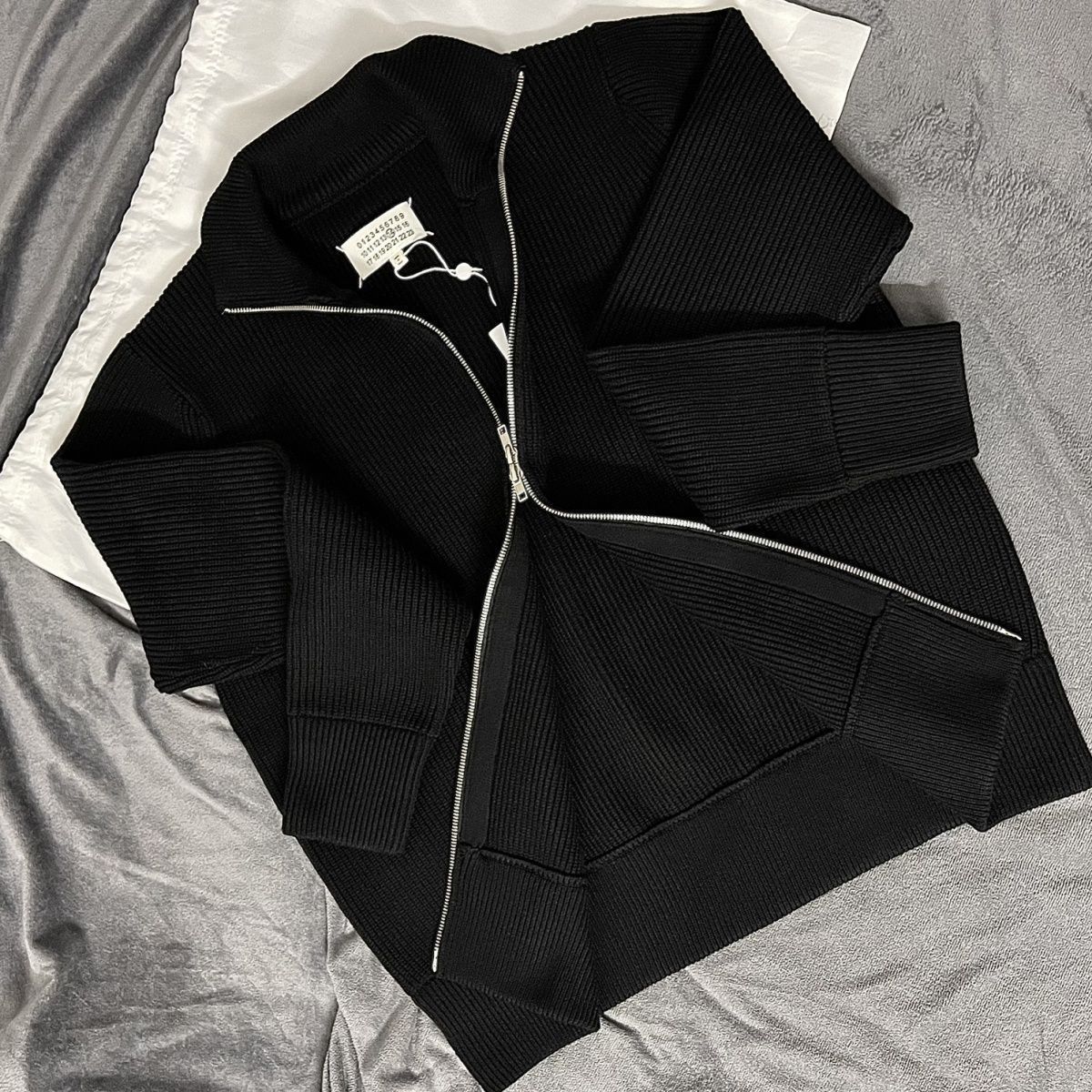 Two-way zipper high collar wool jacket - MERGE.DAY.1.FREESTYLE