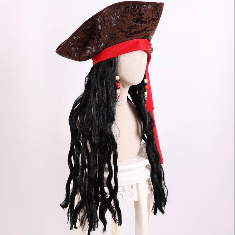 Halloween Captain Jack Sparrow hat wig - MERGE.DAY.1.FREESTYLE