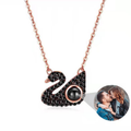 Custom Photo Projection Swan Pendant Necklace - MERGE.DAY.1.FREESTYLE