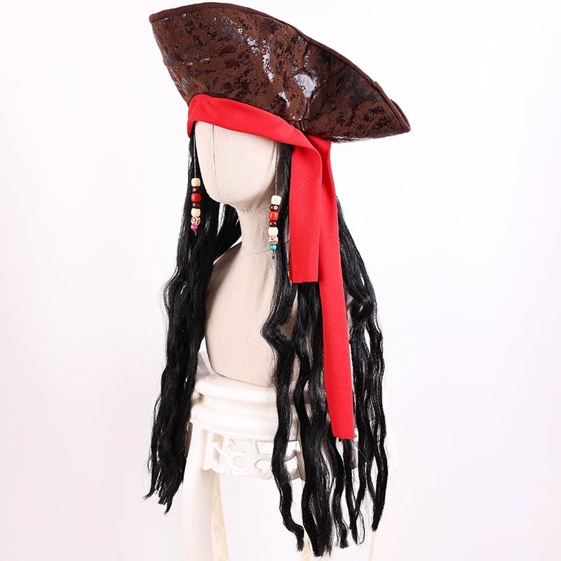 Halloween Captain Jack Sparrow hat wig - MERGE.DAY.1.FREESTYLE