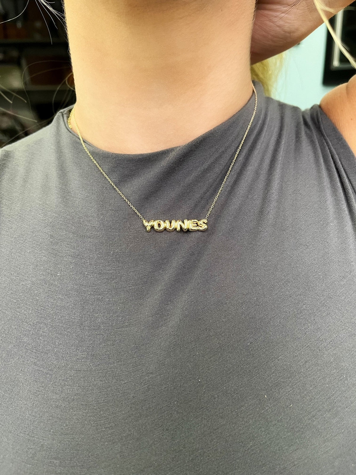bubble letter name necklace - MERGE.DAY.1.FREESTYLE