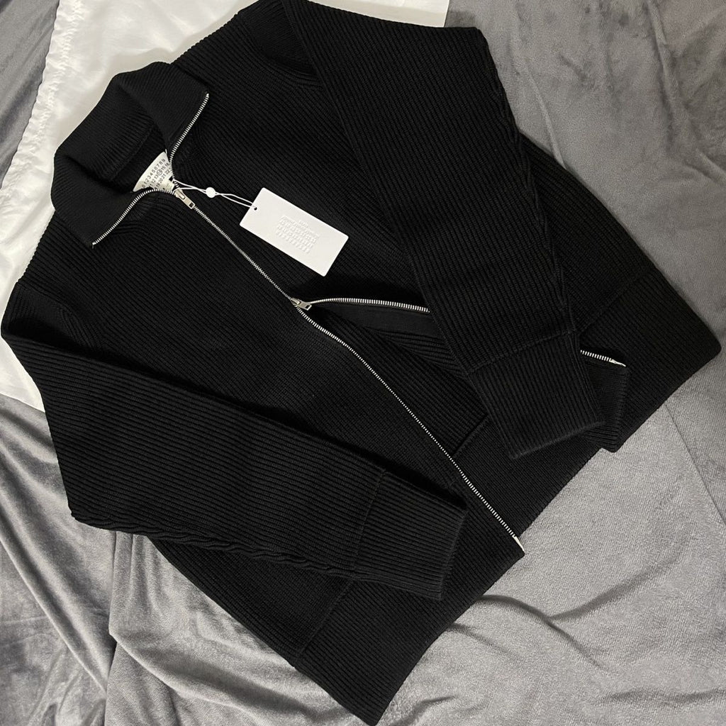 Two-way zipper high collar wool jacket - MERGE.DAY.1.FREESTYLE