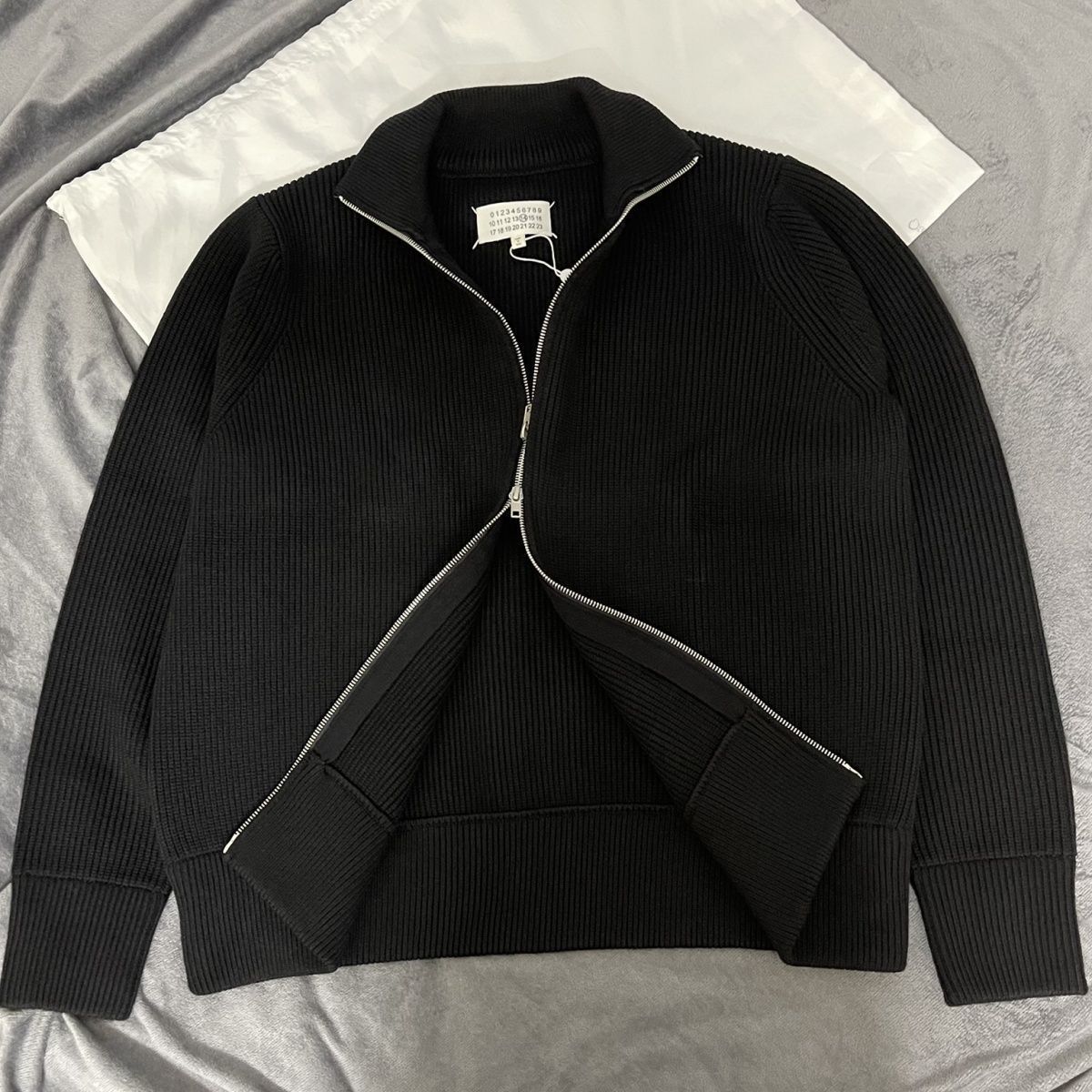 Two-way zipper high collar wool jacket - MERGE.DAY.1.FREESTYLE