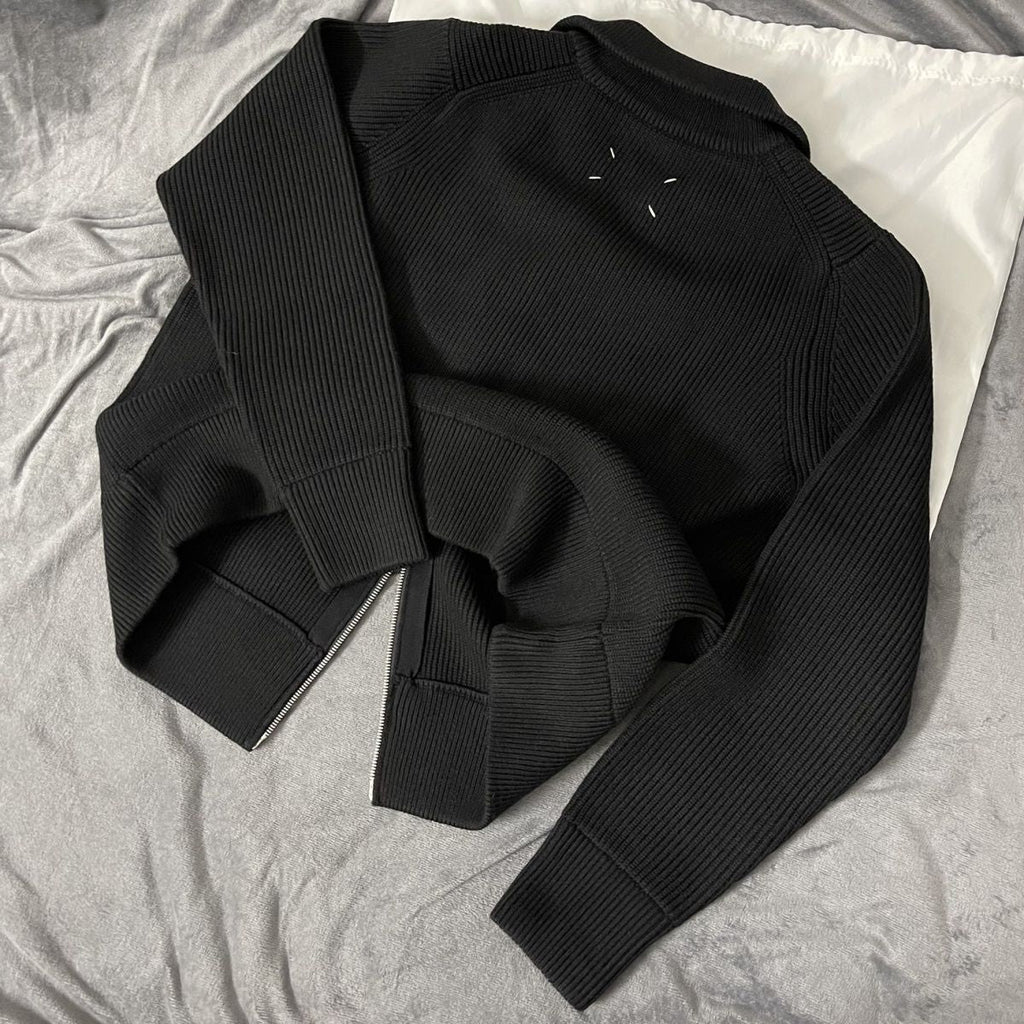 Two-way zipper high collar wool jacket - MERGE.DAY.1.FREESTYLE