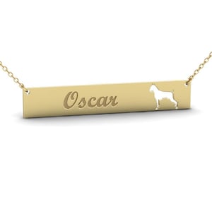 dog name necklace Custom Bar Necklace - MERGE.DAY.1.FREESTYLE