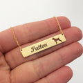 dog name necklace Custom Bar Necklace - MERGE.DAY.1.FREESTYLE