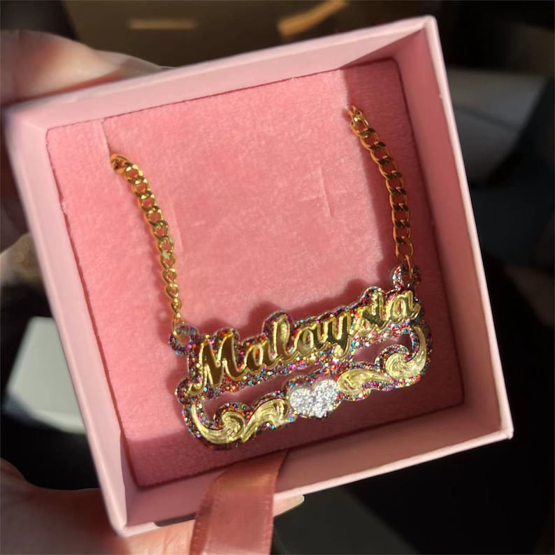 Personalized Colorful Acrylic Name Necklace For Kids Baby - MERGE.DAY.1.FREESTYLE