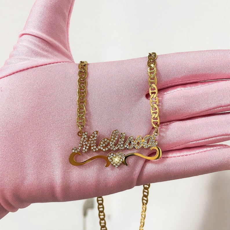 Personalized Crystal Diamond Name Necklace Gift For Women Girfriend - MERGE.DAY.1.FREESTYLE