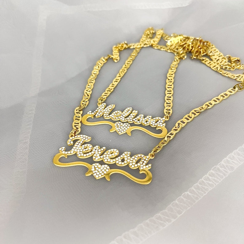 Personalized Crystal Diamond Name Necklace Gift For Women Girfriend - MERGE.DAY.1.FREESTYLE