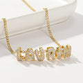 26 letter zircon pendant Personalized Name Necklace - MERGE.DAY.1.FREESTYLE