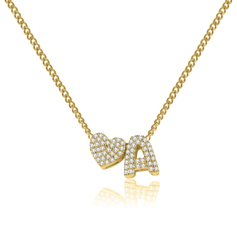 26 letter zircon pendant Personalized Name Necklace - MERGE.DAY.1.FREESTYLE