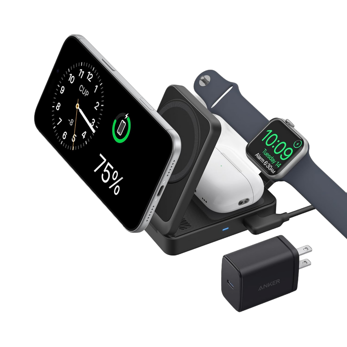 Anker MagGo Wireless Charging Station (Foldable 3-in-1) - MERGE.DAY.1.FREESTYLE