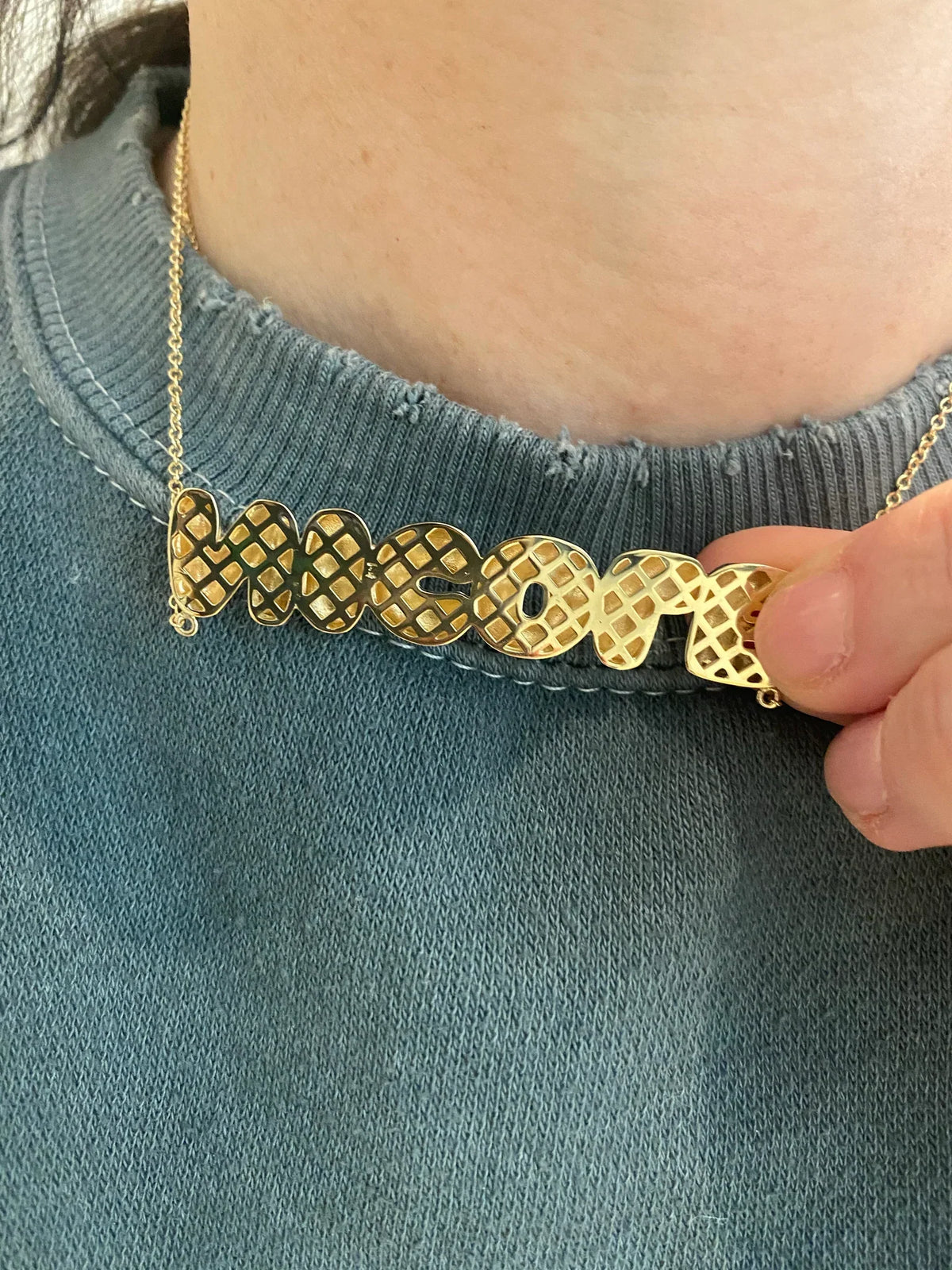 large bubble letter name necklace - MERGE.DAY.1.FREESTYLE