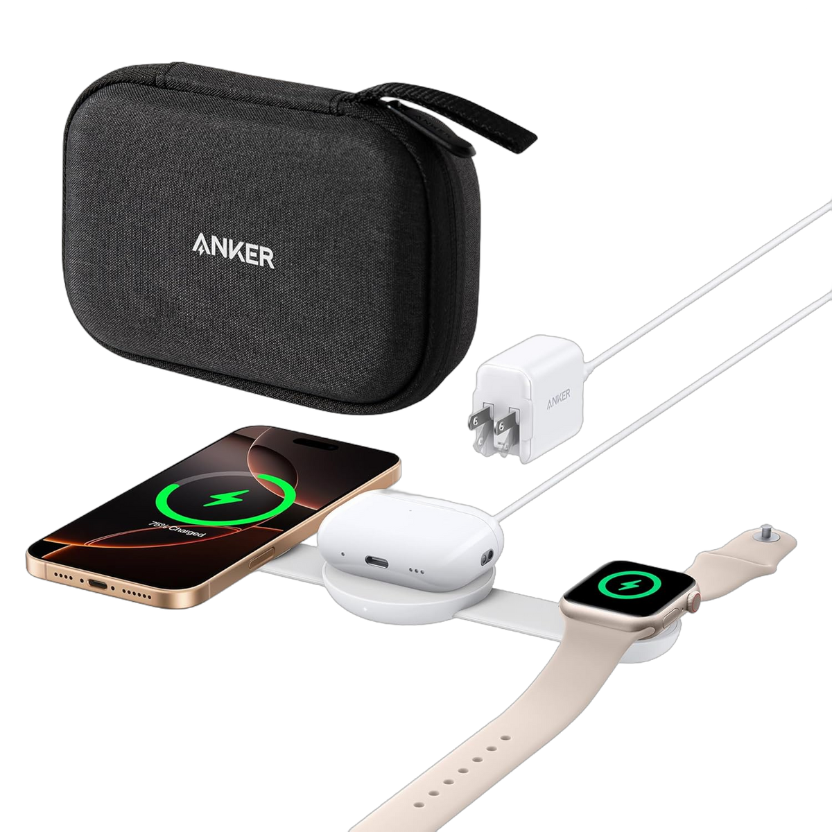 Anker MagGo Wireless Charging Station (3-in-1, Foldable Pad) - MERGE.DAY.1.FREESTYLE
