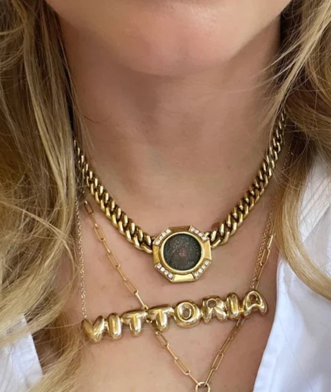 large bubble letter name necklace - MERGE.DAY.1.FREESTYLE