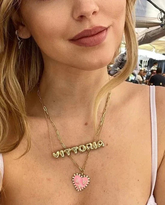 large bubble letter name necklace - MERGE.DAY.1.FREESTYLE