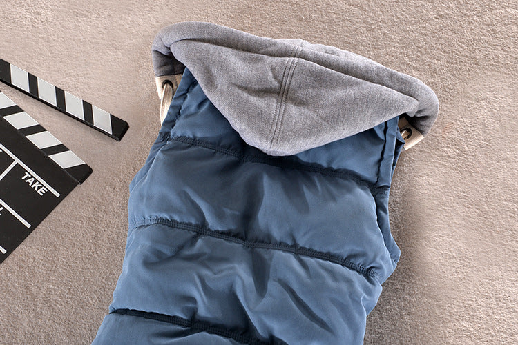 Autumn Winter Cotton Vest Women Sleeveless Hooded Casual Coat - MERGE.DAY.1.FREESTYLE