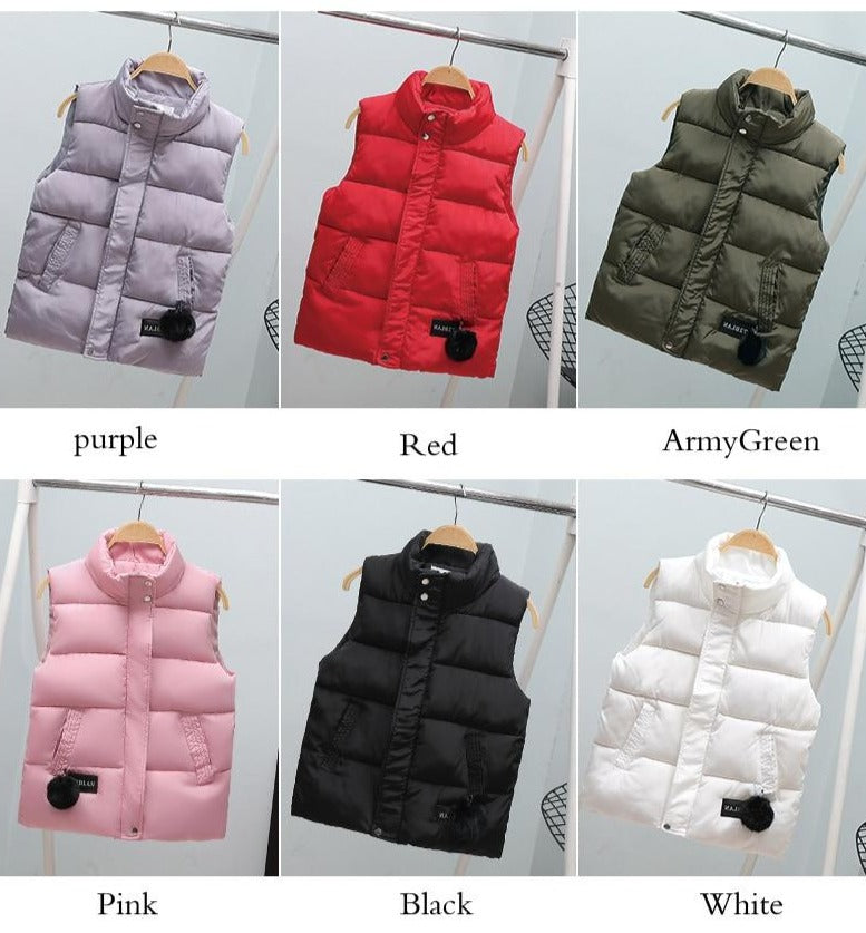 Women Vest Mandarin Collar Sleeveless Short Coat Women Plus Size 2021 Autumn Winter - MERGE.DAY.1.FREESTYLE