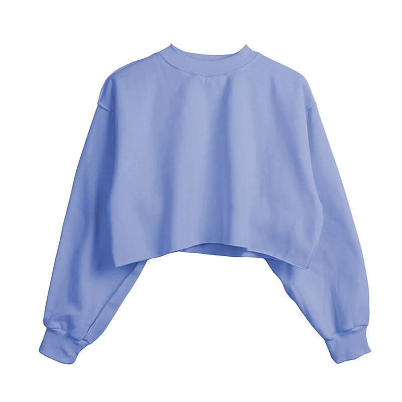 Thick Cotton Women Sweatshirt Hoodie Casual Loose Long Sleeve Streetwear Crop Pullover - MERGE.DAY.1.FREESTYLE