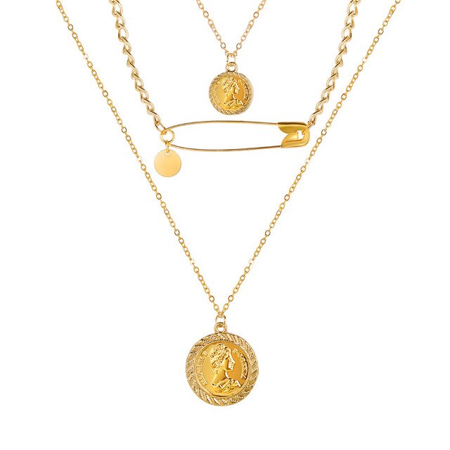 Gold Plated Necklaces Choker for Women, - MERGE.DAY.1.FREESTYLE