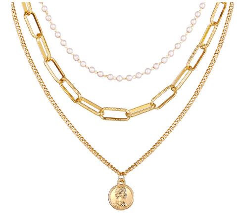 Gold Plated Necklaces Choker for Women, - MERGE.DAY.1.FREESTYLE