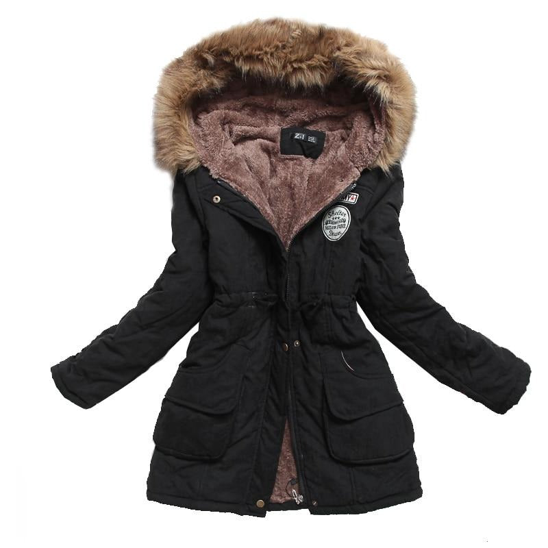 Winter Jacket Women Thick Warm Hooded Parka Mujer Cotton Padded Coat - MERGE.DAY.1.FREESTYLE