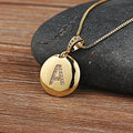 Girls Initial Letter Necklace Gold 26 Letters Charm Necklaces Pendants Copper - MERGE.DAY.1.FREESTYLE