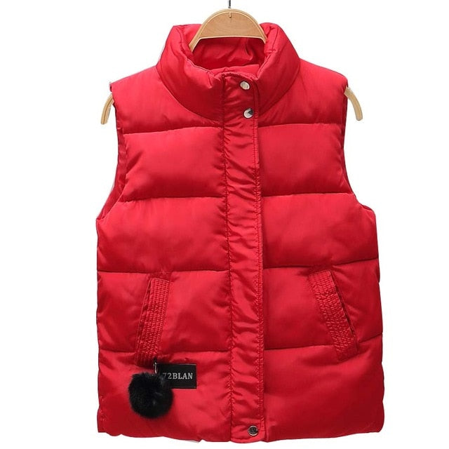 Women Vest Mandarin Collar Sleeveless Short Coat Women Plus Size 2021 Autumn Winter - MERGE.DAY.1.FREESTYLE