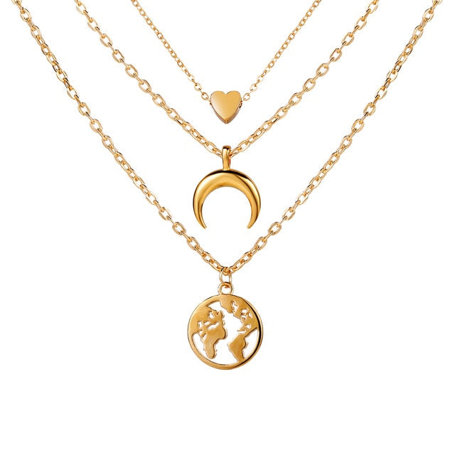 Gold Plated Necklaces Choker for Women, - MERGE.DAY.1.FREESTYLE