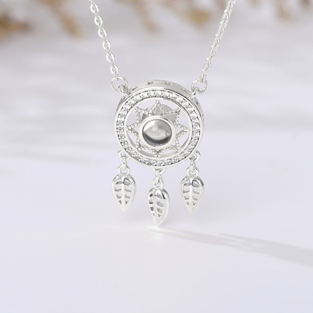 Dream catcher necklace hollow 100 language necklaces - MERGE.DAY.1.FREESTYLE