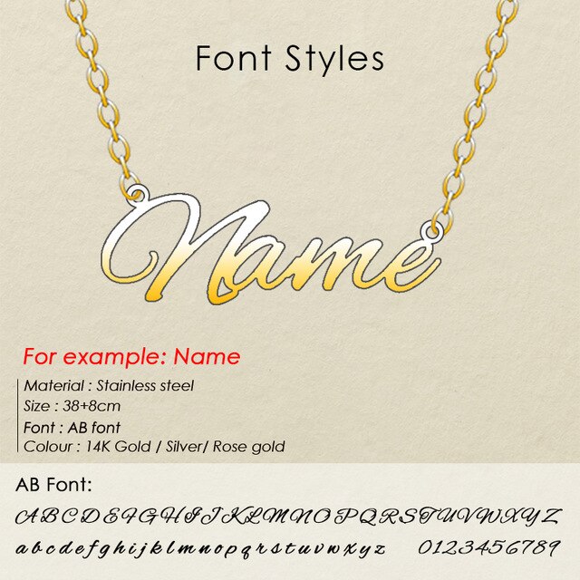 nowadaysfashion Stainless Steel Initial Name Necklace Custom Personalized Letter Choker Necklace Pendant Nameplate - MERGE.DAY.1.FREESTYLE