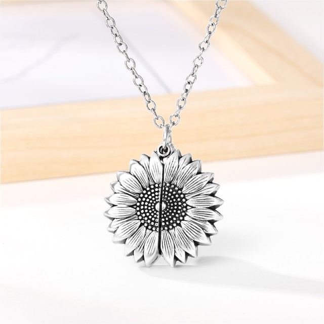 You Are My Sunshine Sunflower Necklaces For Women Gifts Rose Gold Color Fashion Jewelry - MERGE.DAY.1.FREESTYLE